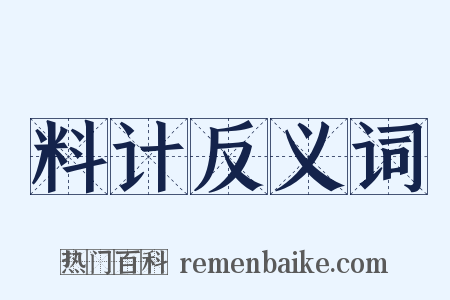 料计反义词是什么意思的图片